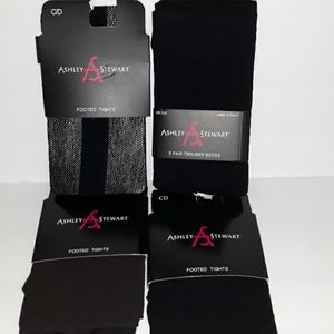 Ashley Stewart footed tights  trouser socks NWT